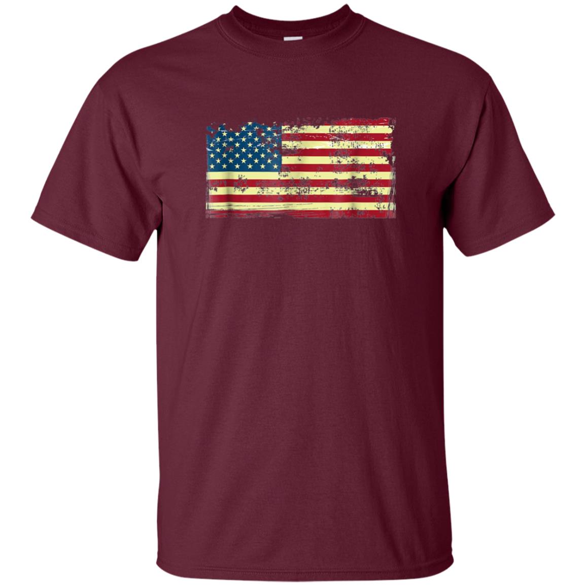American Vintage Tattered Flag patriotic tee shirt