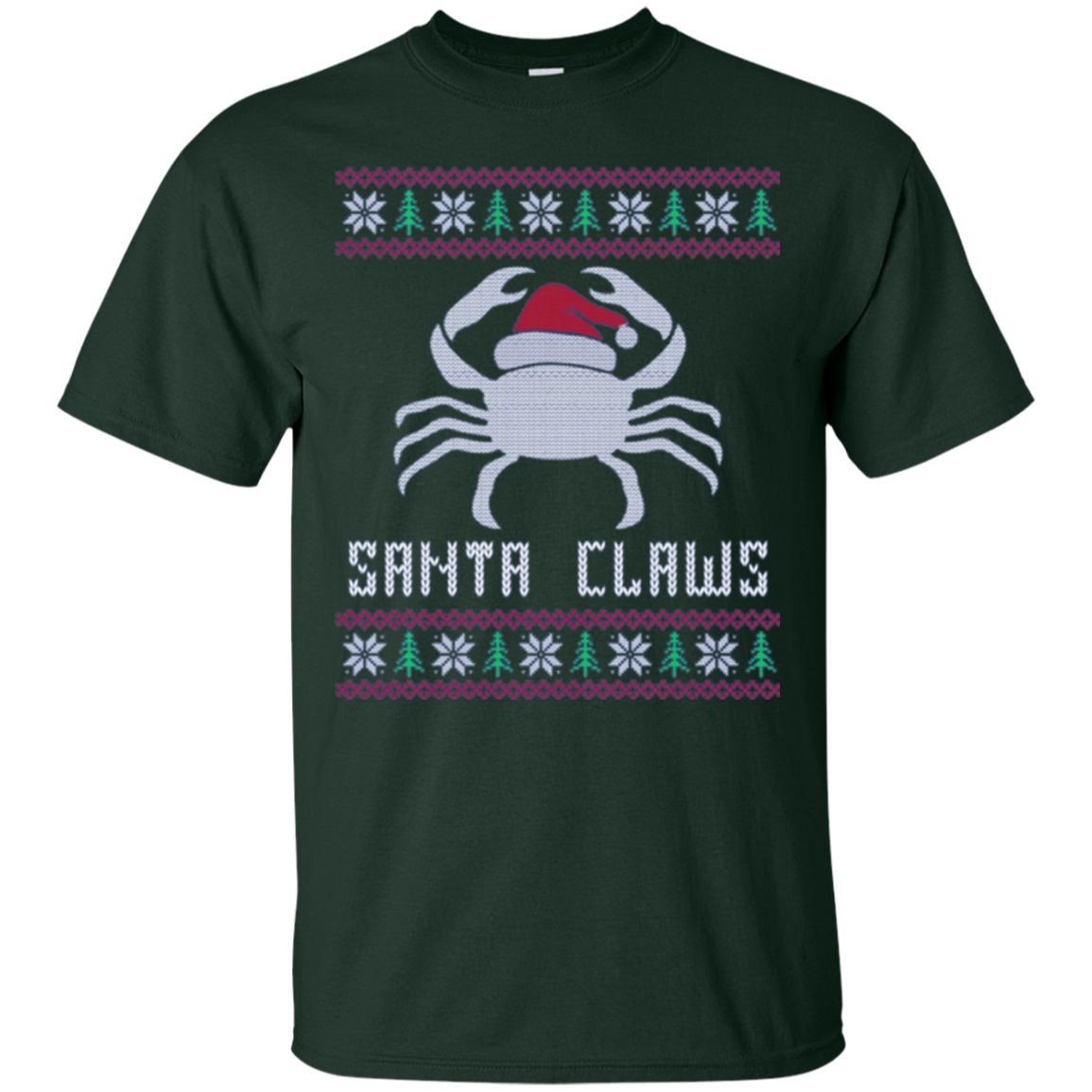 Santa Claws Festive Crab Ugly Christmas Gift Long Sleeve