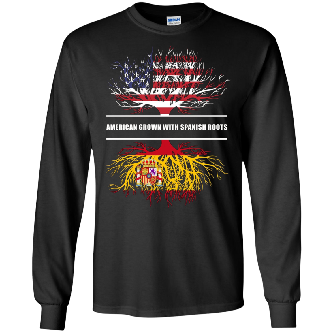 American Grown With Spanish Roots T-Shirt Spain Tee