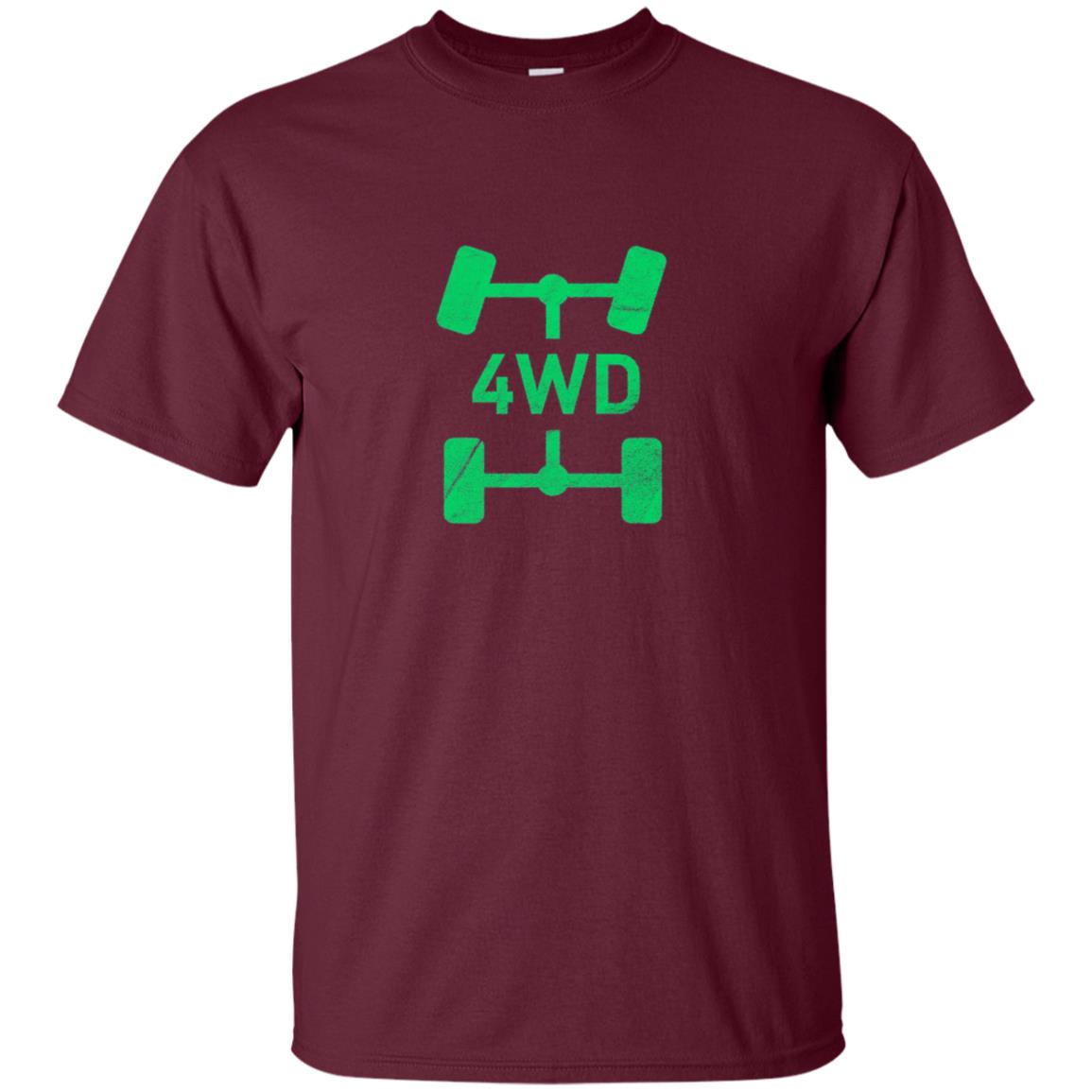 4WD Retro Long Sleeve T-Shirt Offroad Overland 4x4 Green