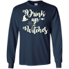 Image of Funny Halloween Wine Lovers Shirt Women Drink Up Witches Tee