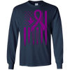Image of Alzheimer's Awareness USA Flag, Purple Ribbon and Dove shirt