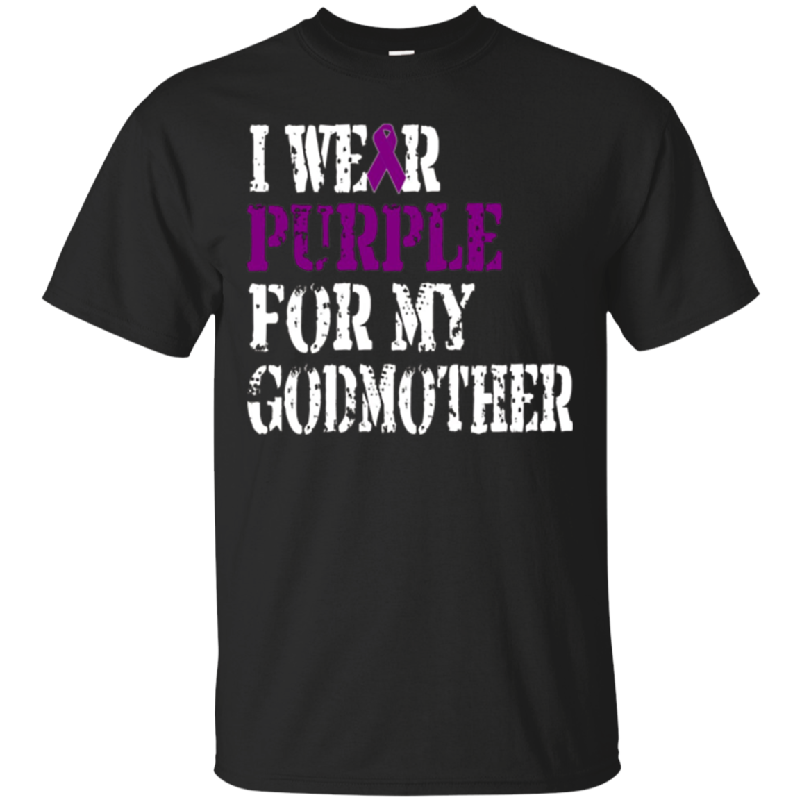 Alzheimer's Awareness T-shirt I Wear Purple For My Godmother