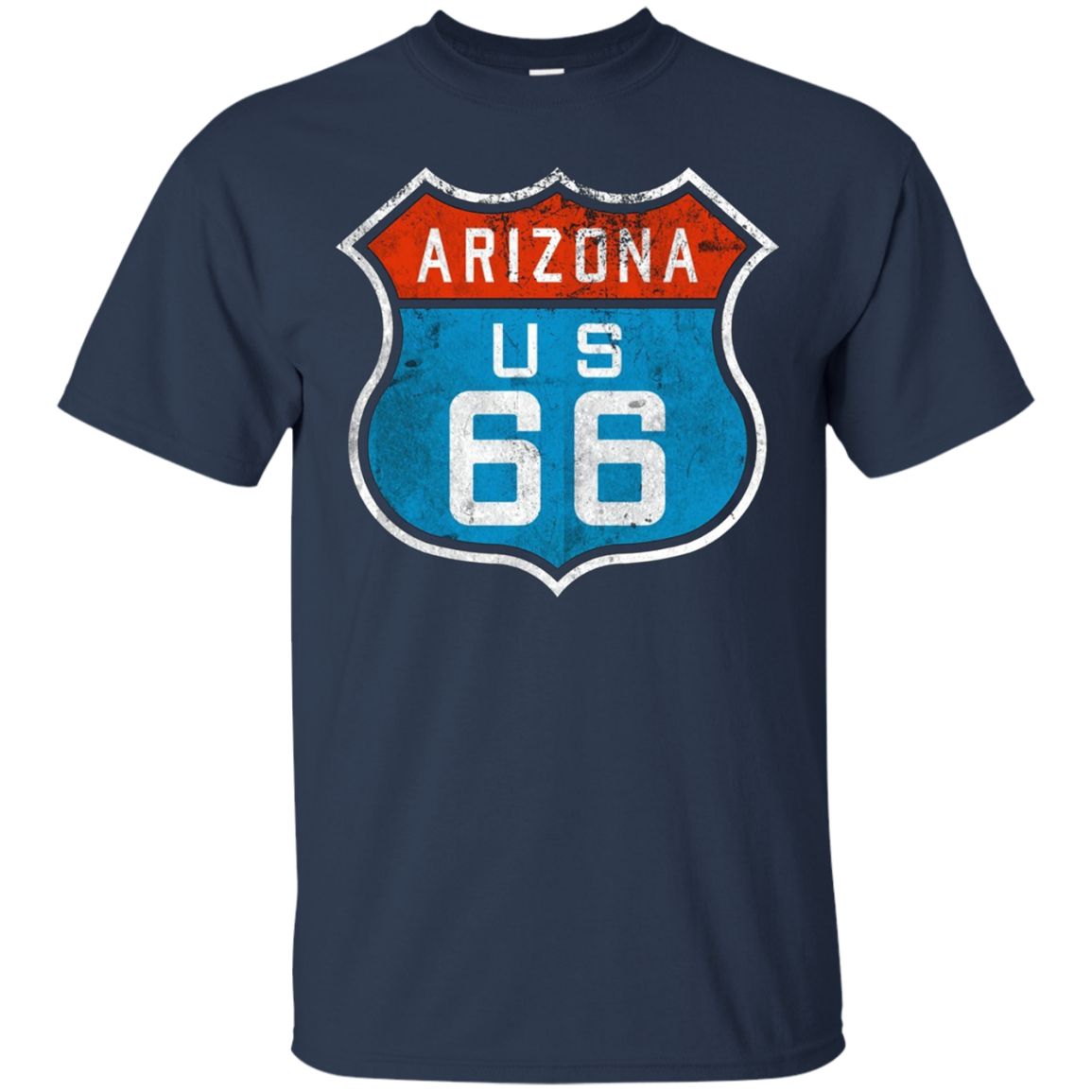 Arizona Route 66. Retro, Vintage, Distressed Grunge Tee