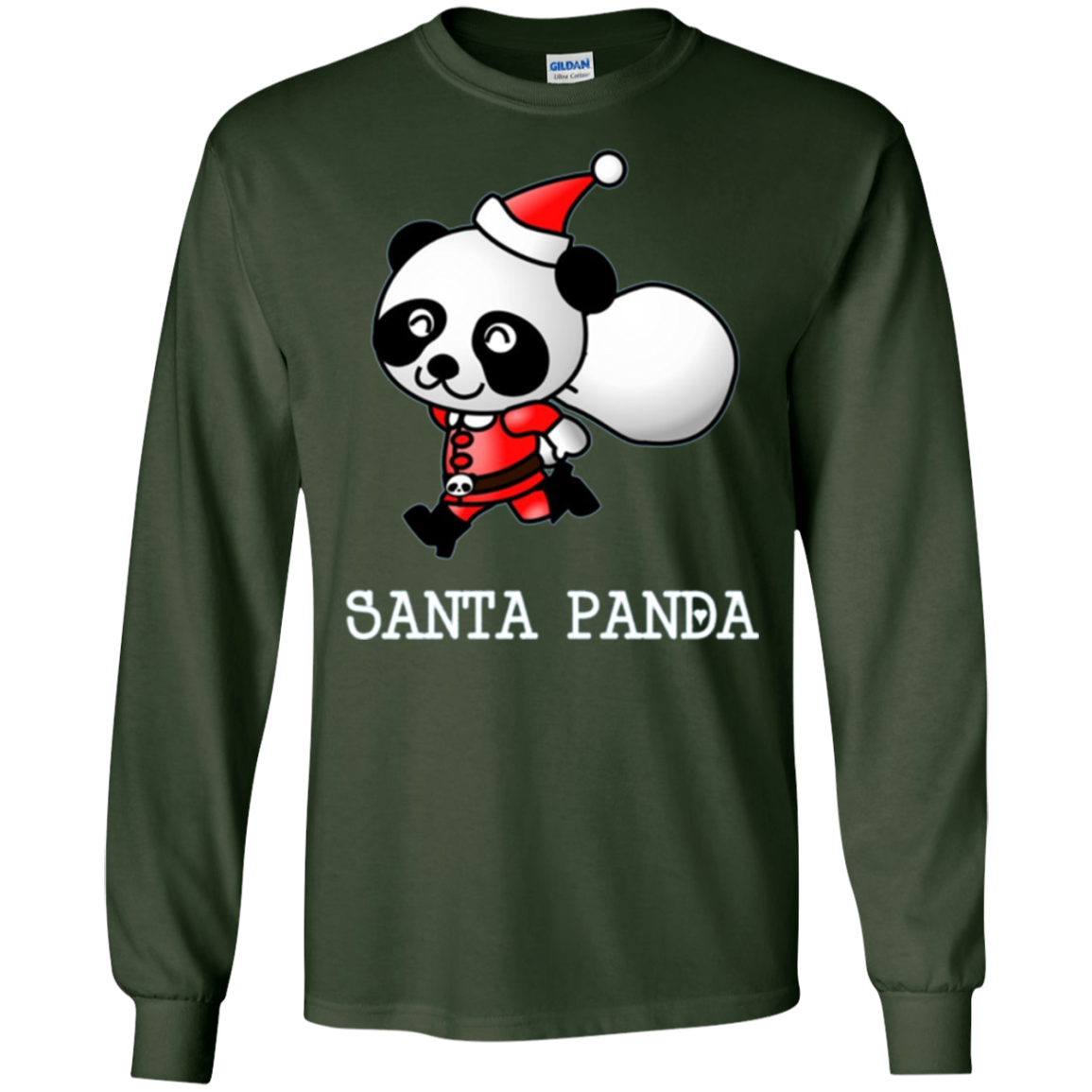 Santa Panda Cute Panda Bear Christmas T-Shirt