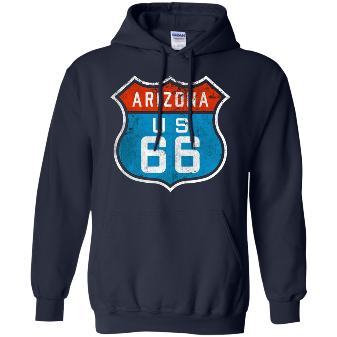 Arizona Route 66. Retro, Vintage, Distressed Grunge Tee