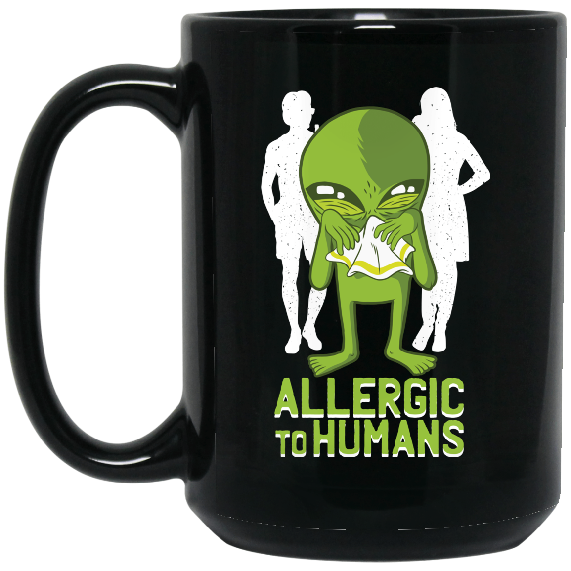 Allergic To Humans Funny Alien Galaxy Space Abduction Shirt