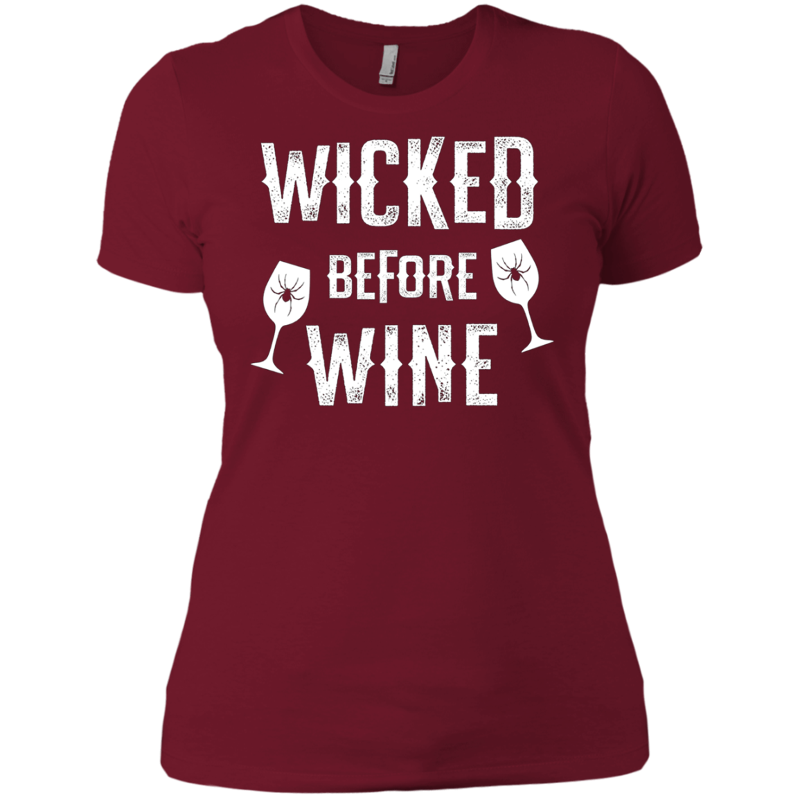 Funny Halloween Wine Long Sleeve Shirt Wicked Before Wine