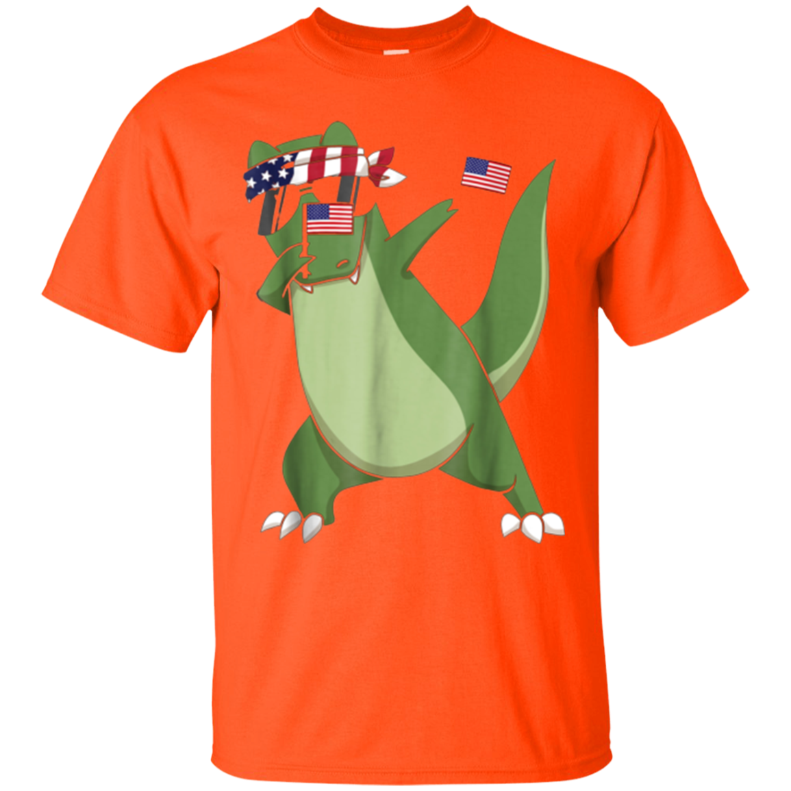 American Pride T-Rex Dinosaur USA Dabbing Funny T Shirt