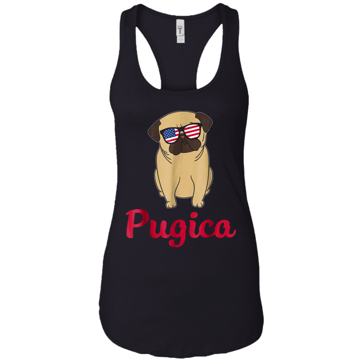 American Flag Pug T-Shirt 4th July Shirt Gift 2018