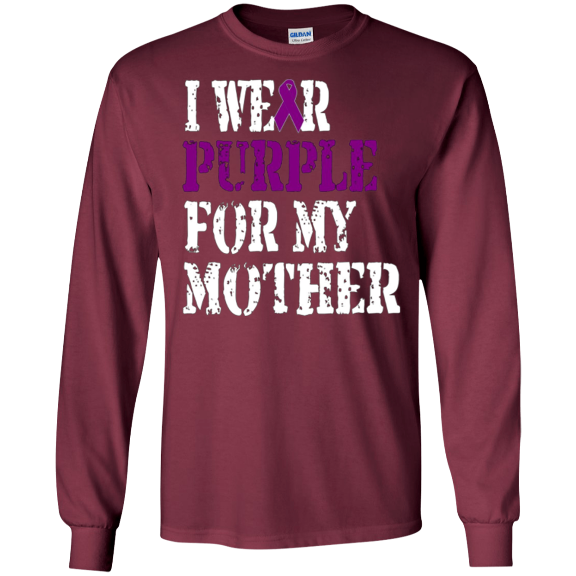 Alzheimer's Awareness T-Shirt I Wear Purple For My Mother