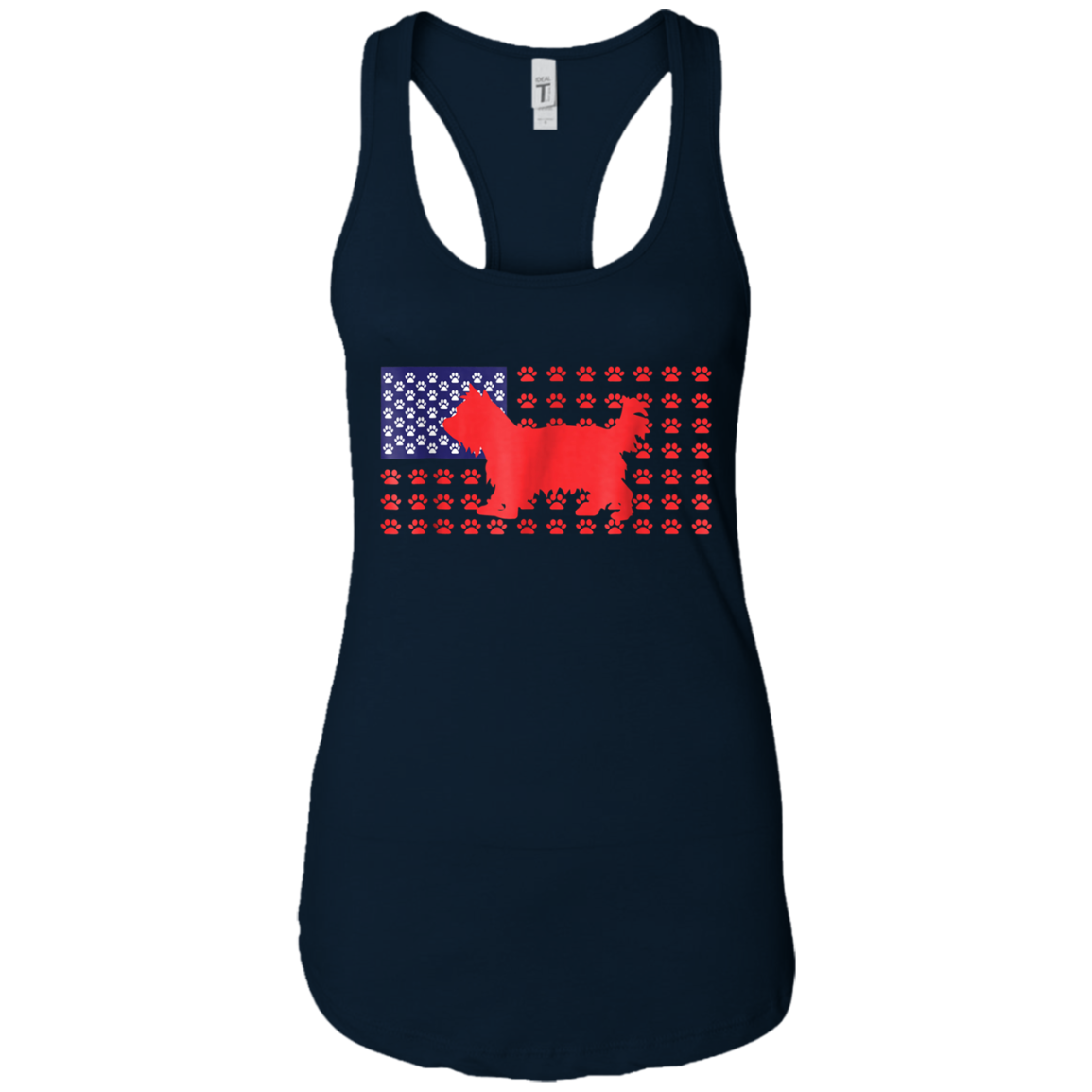 4th of July Tshirt - Funny Yorkshire Terrier American Flag
