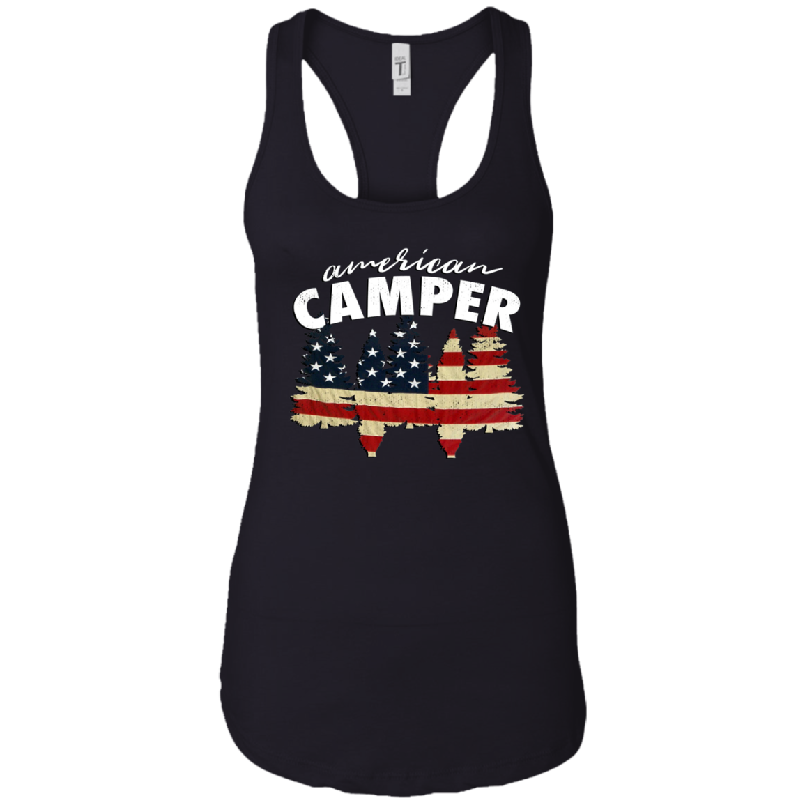 American Camper U.S. Flag Patriotic Camping T Shirt
