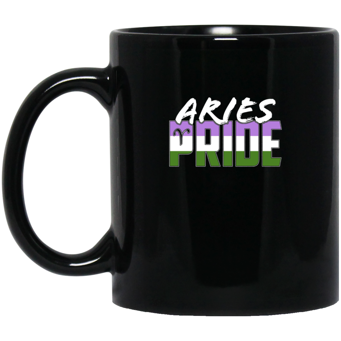 Aries Genderqueer Pride Flag Zodiac Sign Long Sleeve T-Shirt