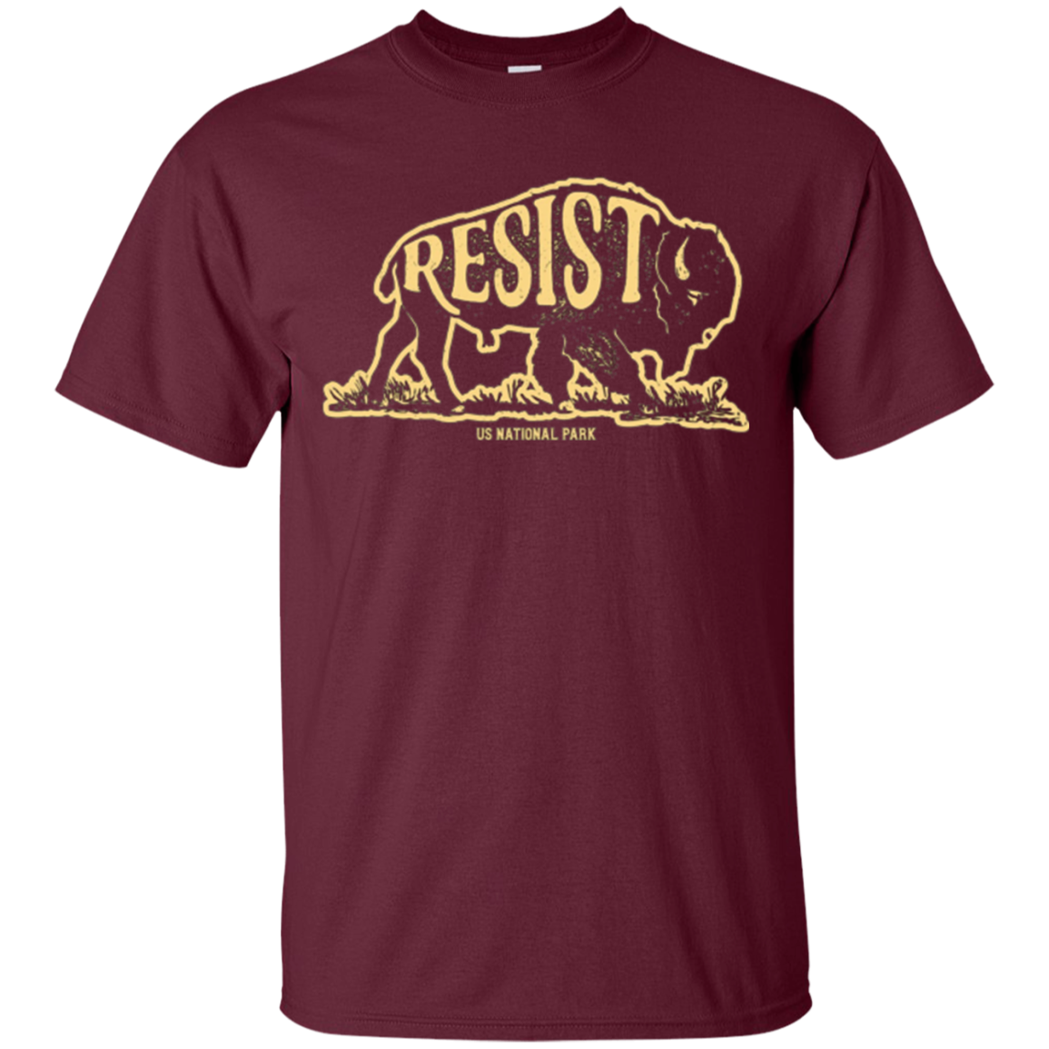 ALT US National Park Resist Service T shirt Bison Vintage