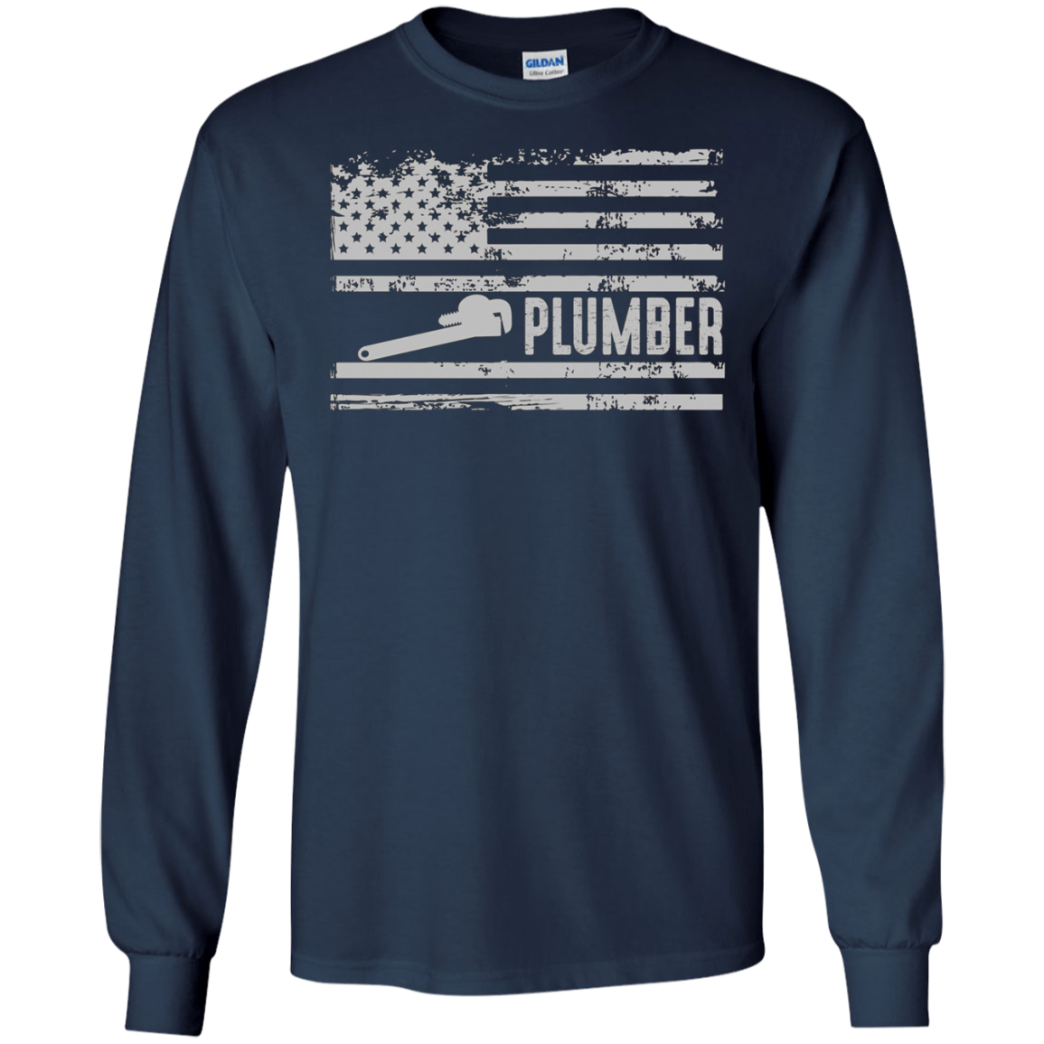 American Plumber United States Flag Gift T-Shirt