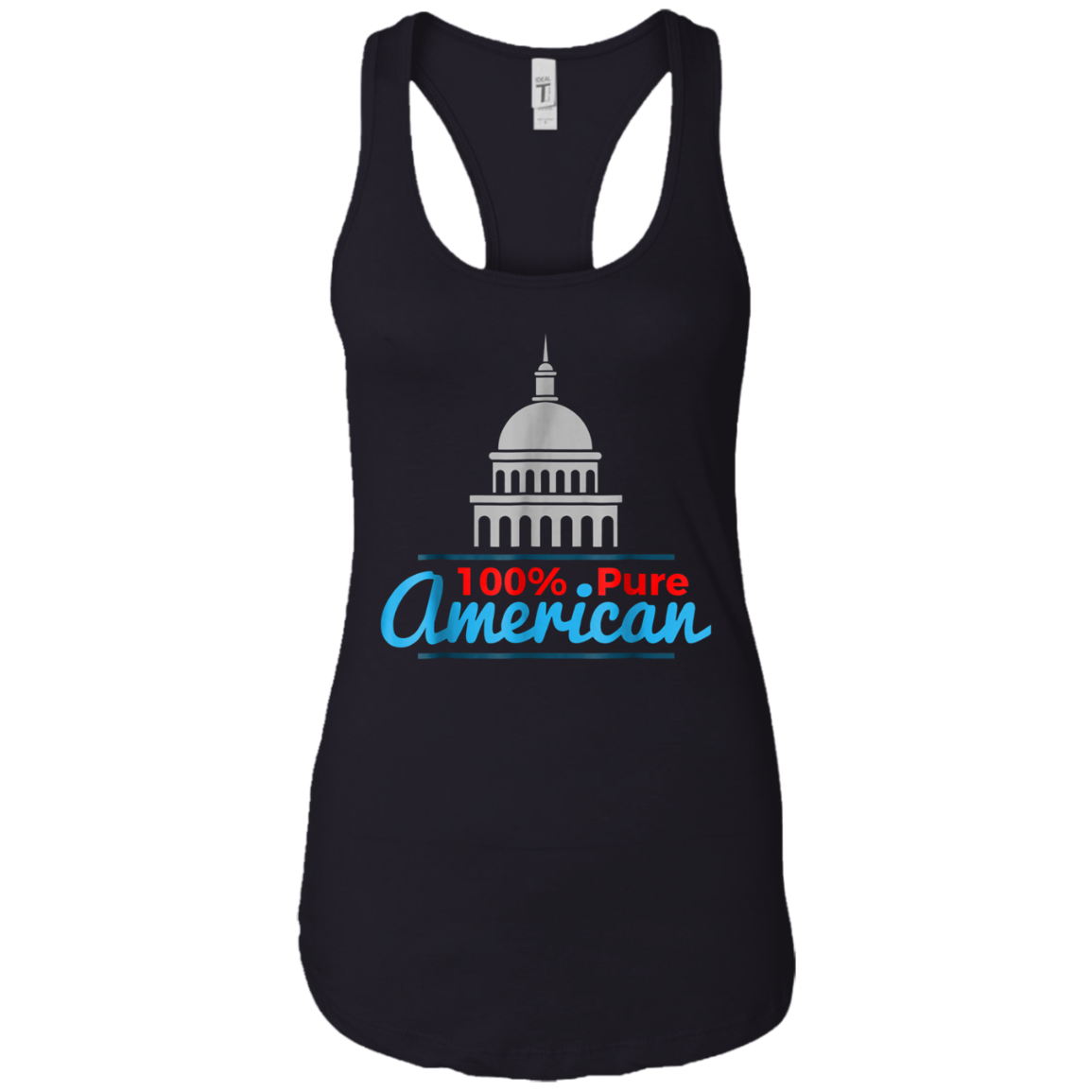 100% Pure American Proud Artwork T Shirt USA Citizen Gift