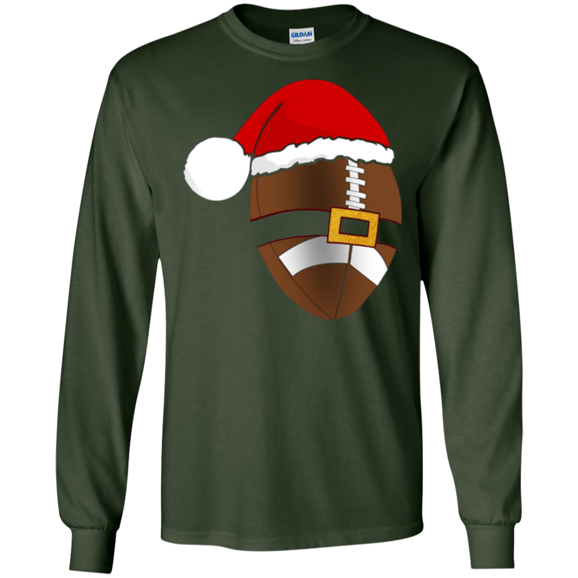 Santa Football Christmas Sports T-Shirt