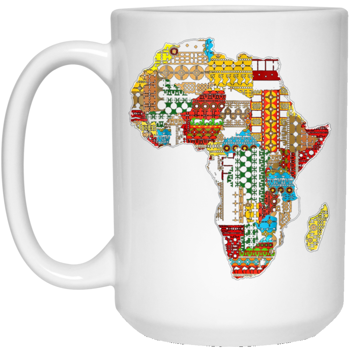 African pride traditional ethnic pattern Africa map t-shirt