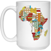Image of African pride traditional ethnic pattern Africa map t-shirt