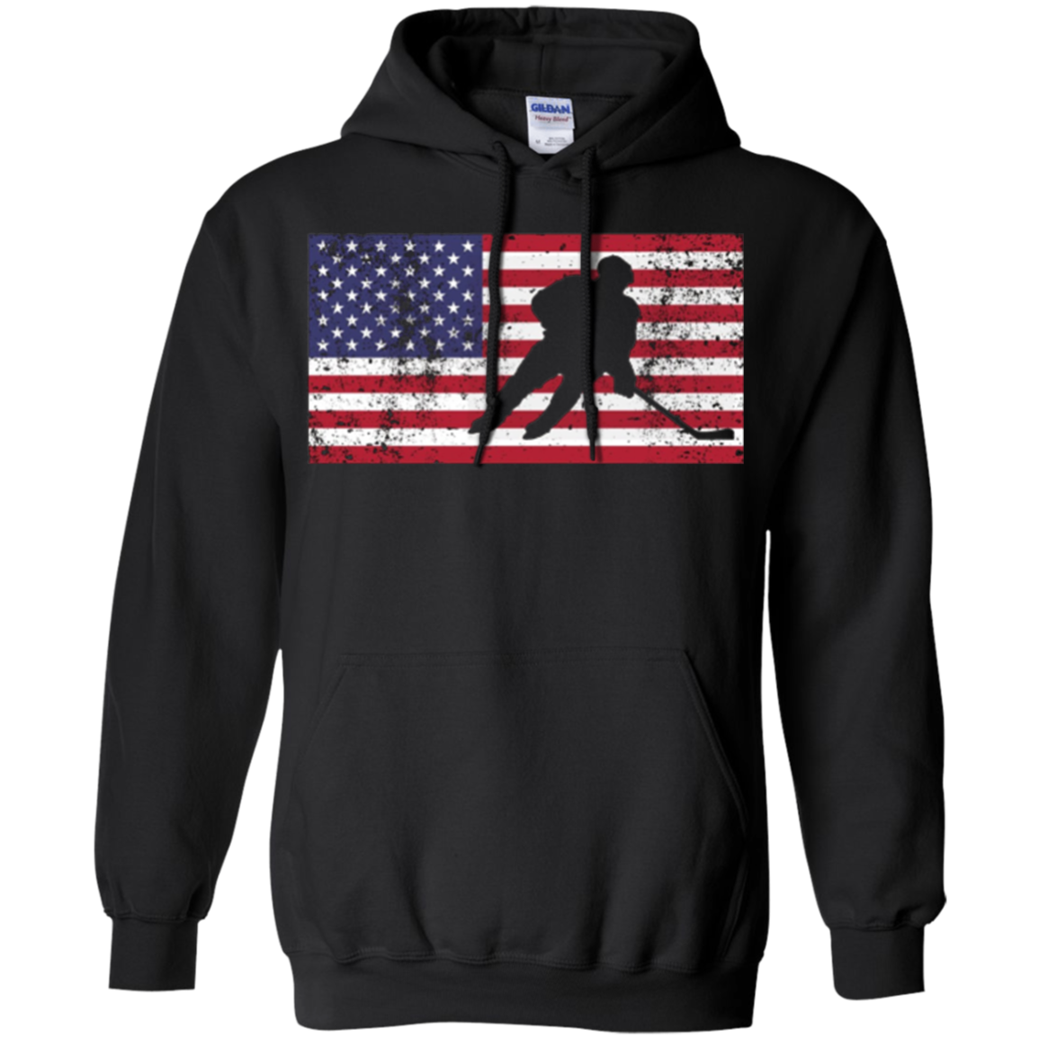 American Flag Hockey USA Patriotic Ice Skating Cool T-Shirt