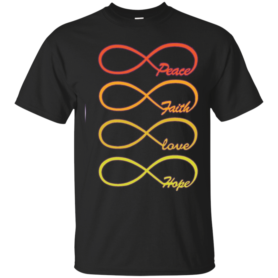 AfhhF Infinity Women's Infinity Hope Faith Love Summer Short Sleeve T-Shirt Funny Tees