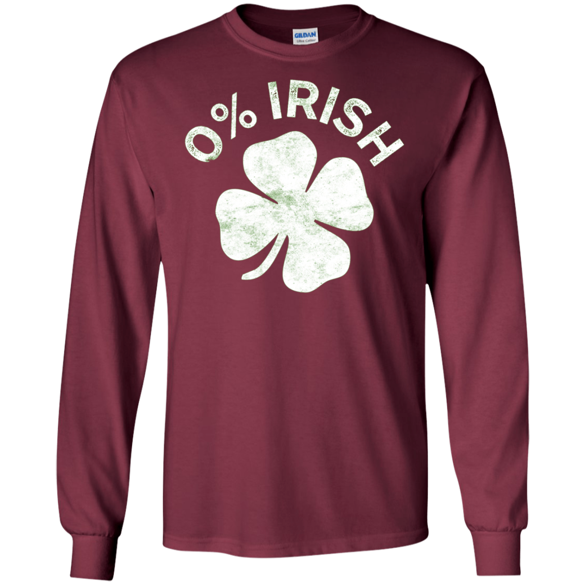 0% Irish T-Shirt Vintage Saint Patrick Day Gift