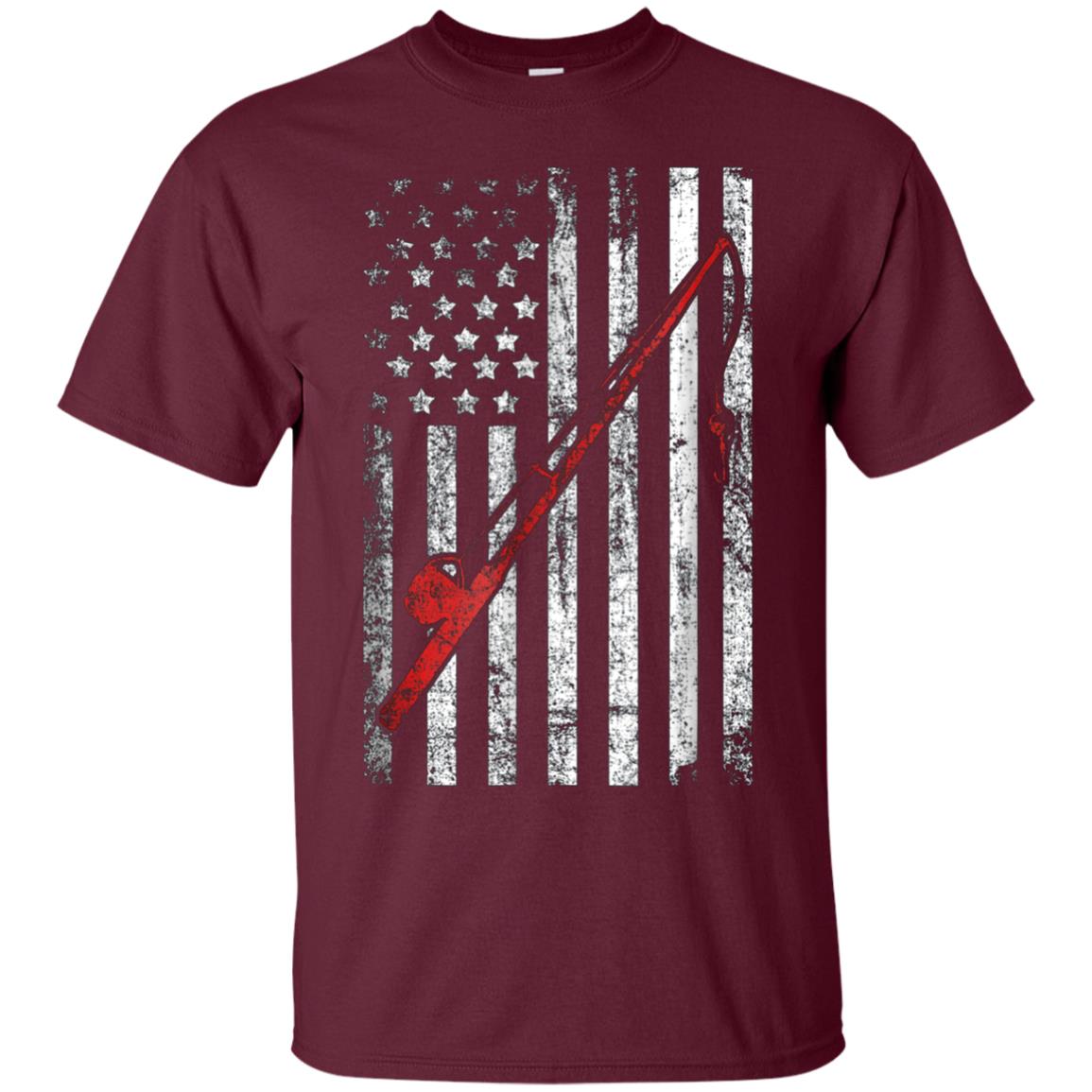 American Flag Patriotic Fishing T shirt