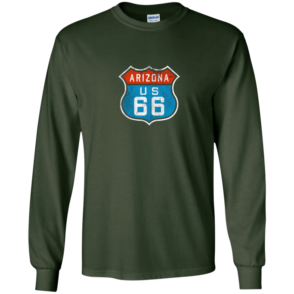 Arizona Route 66. Retro, Vintage, Distressed Grunge Tee