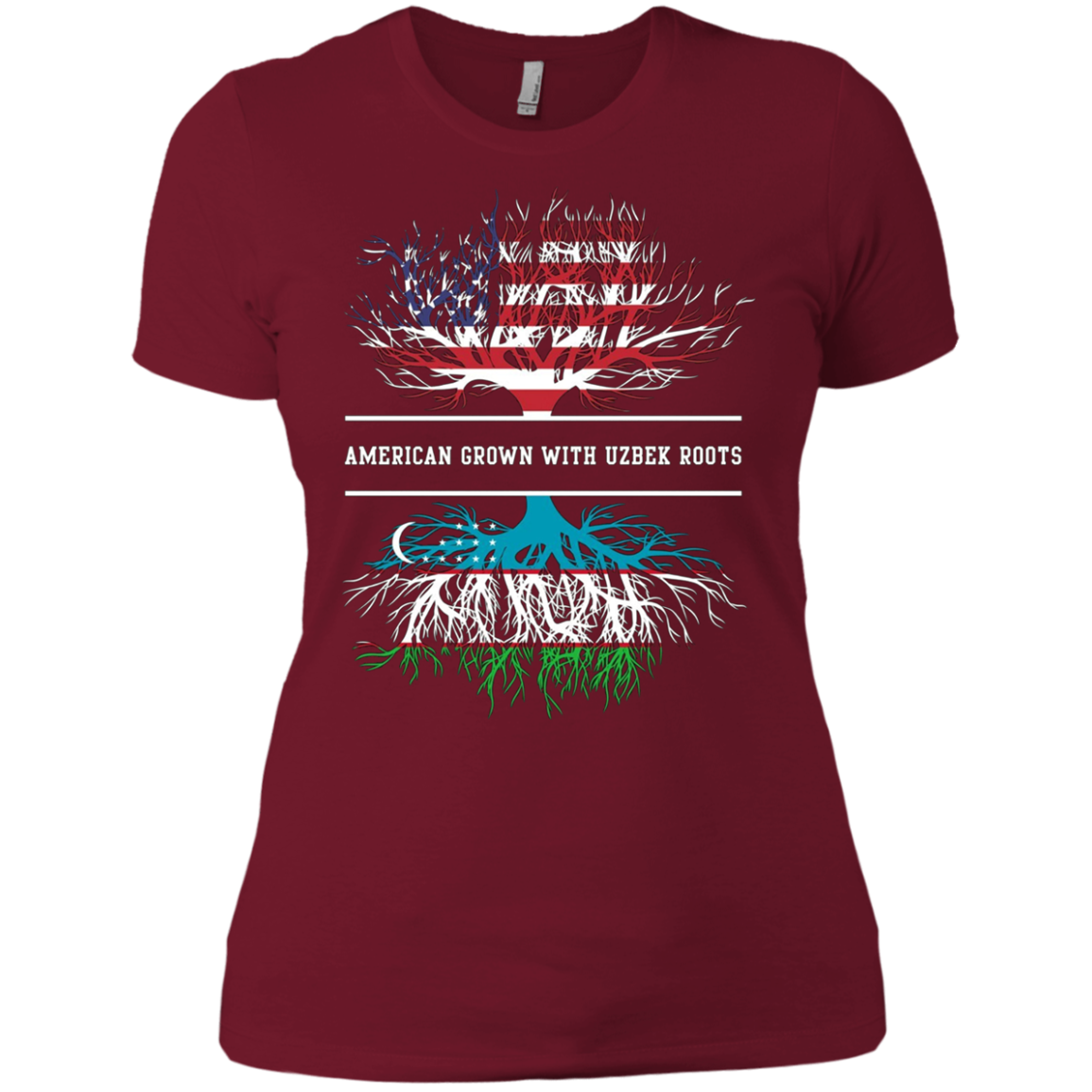 American Grown With Uzbek Roots T-Shirt Uzbekistan Tee
