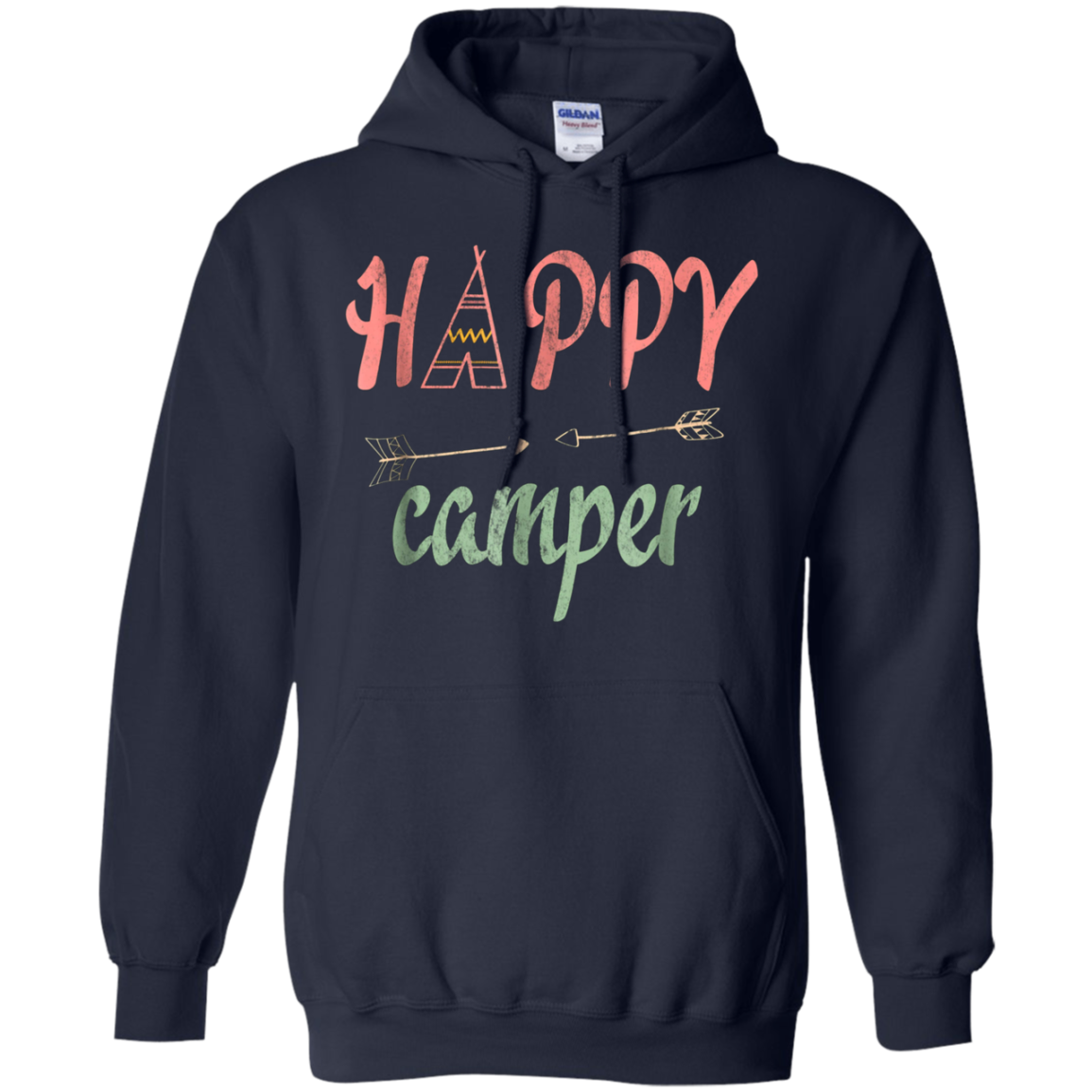 Arrow Happy Camper TShirt - Funny Camping Shirt