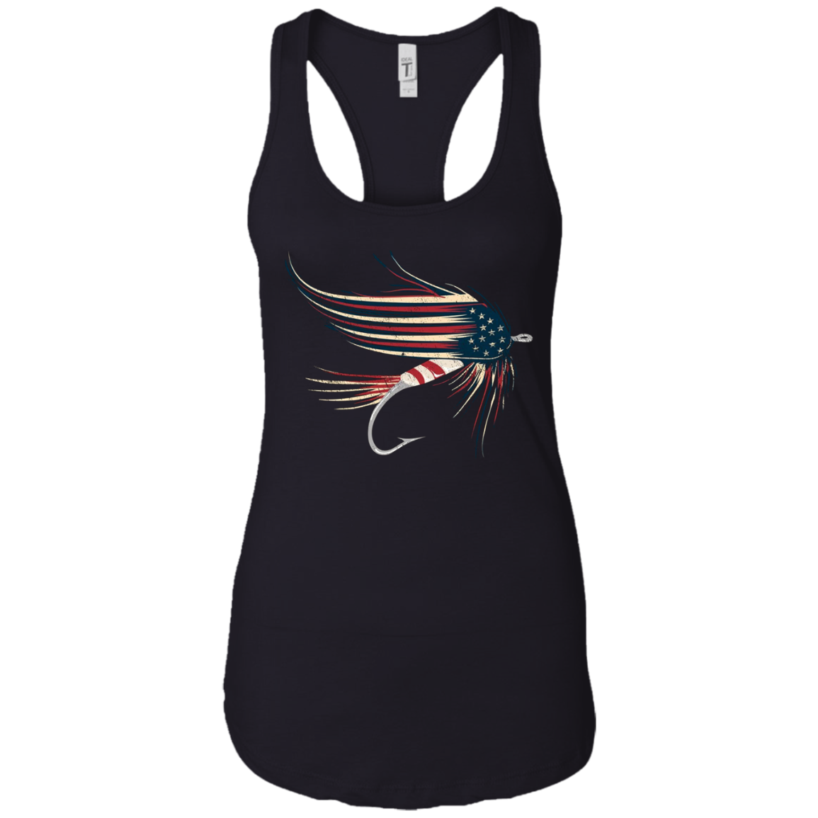 American Flag Salmon Fly T-Shirt
