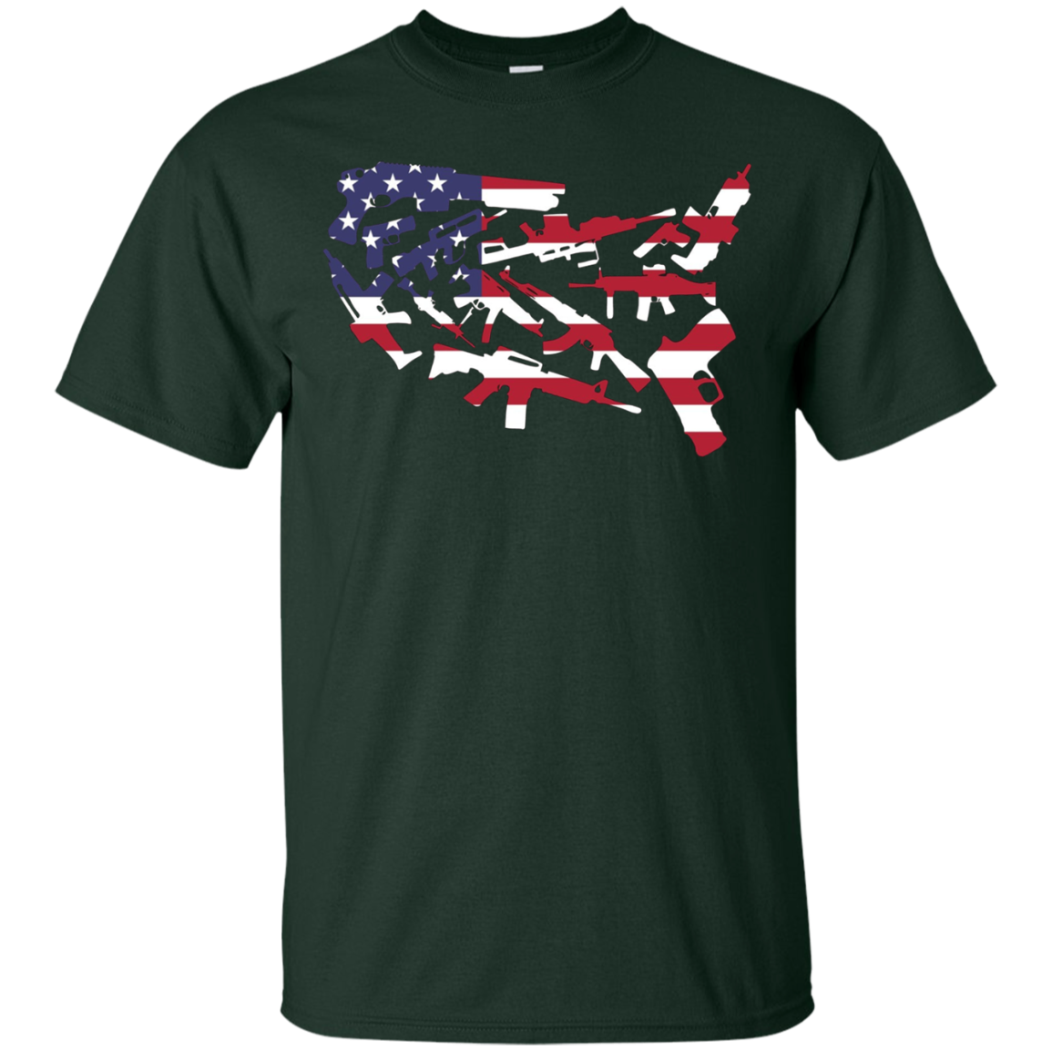 American Gun Shirt: United States Flag Pattern