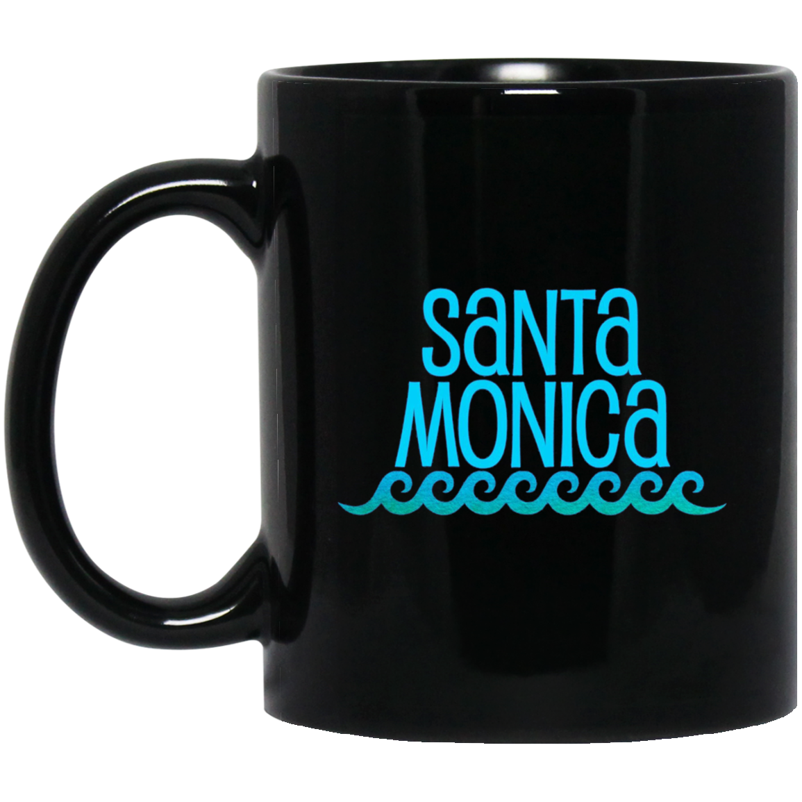 Santa Monica Beach Long Sleeve T-Shirt Waves Surf Tee Shirt