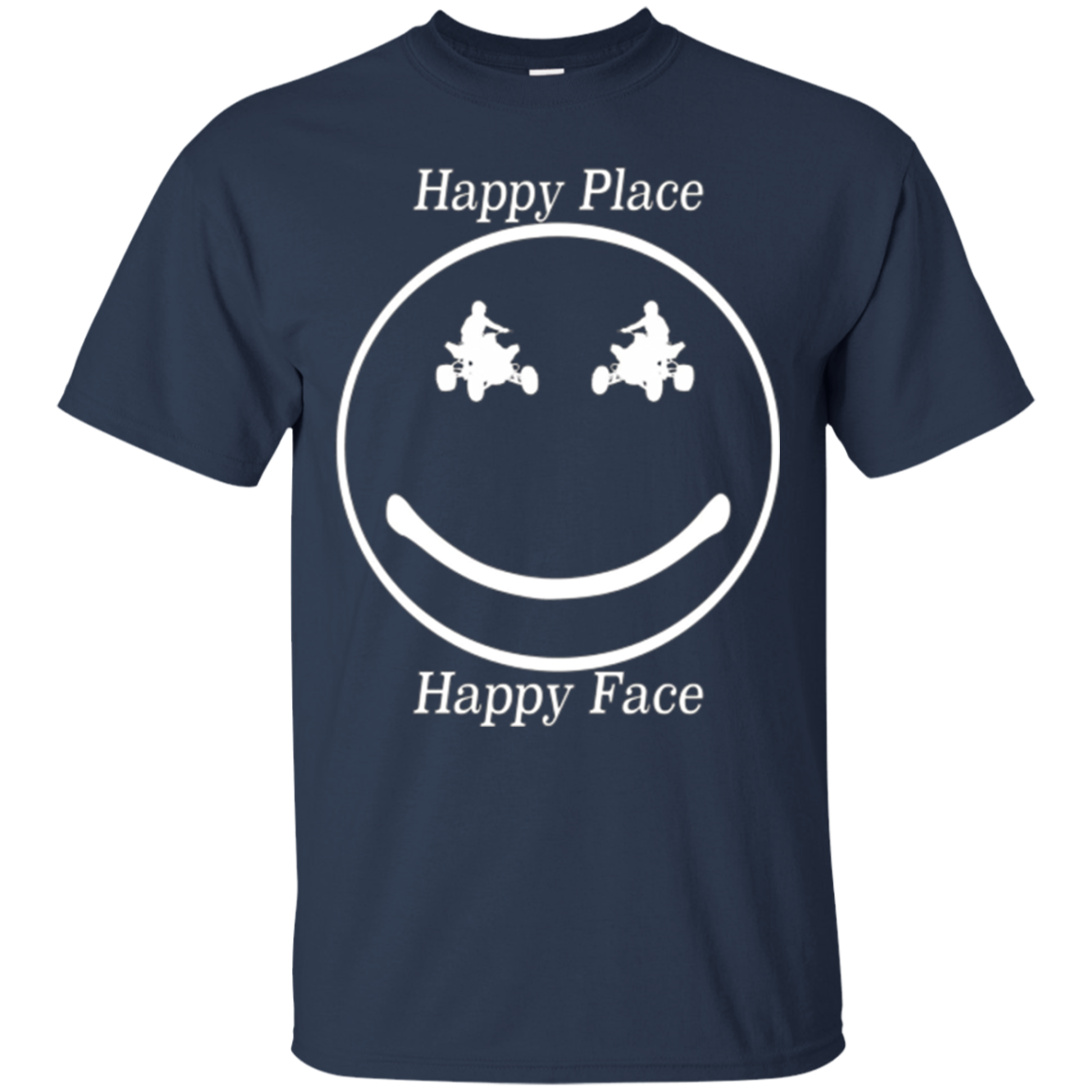 ATV Motocross Happy Place Happy Face t-shirt
