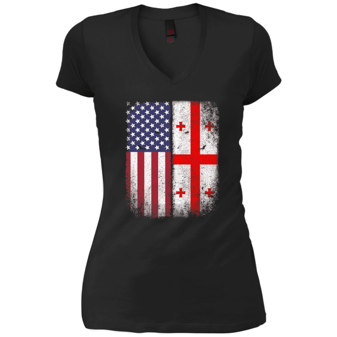 American Georgian Flag T-shirt Georgia Republic Country