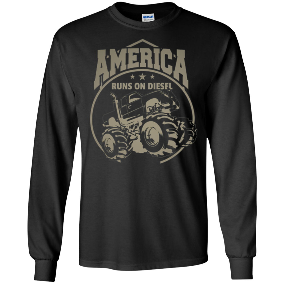 America Runs On Diesel Gear Monster SUV Truck Fans T-Shirt