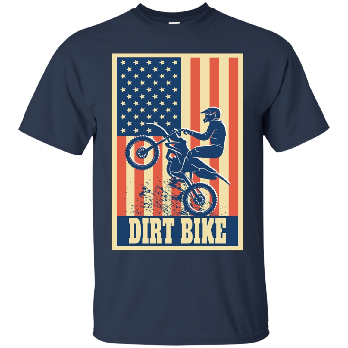 American Flag Patriotic Motocross Dirt Bike Shirt