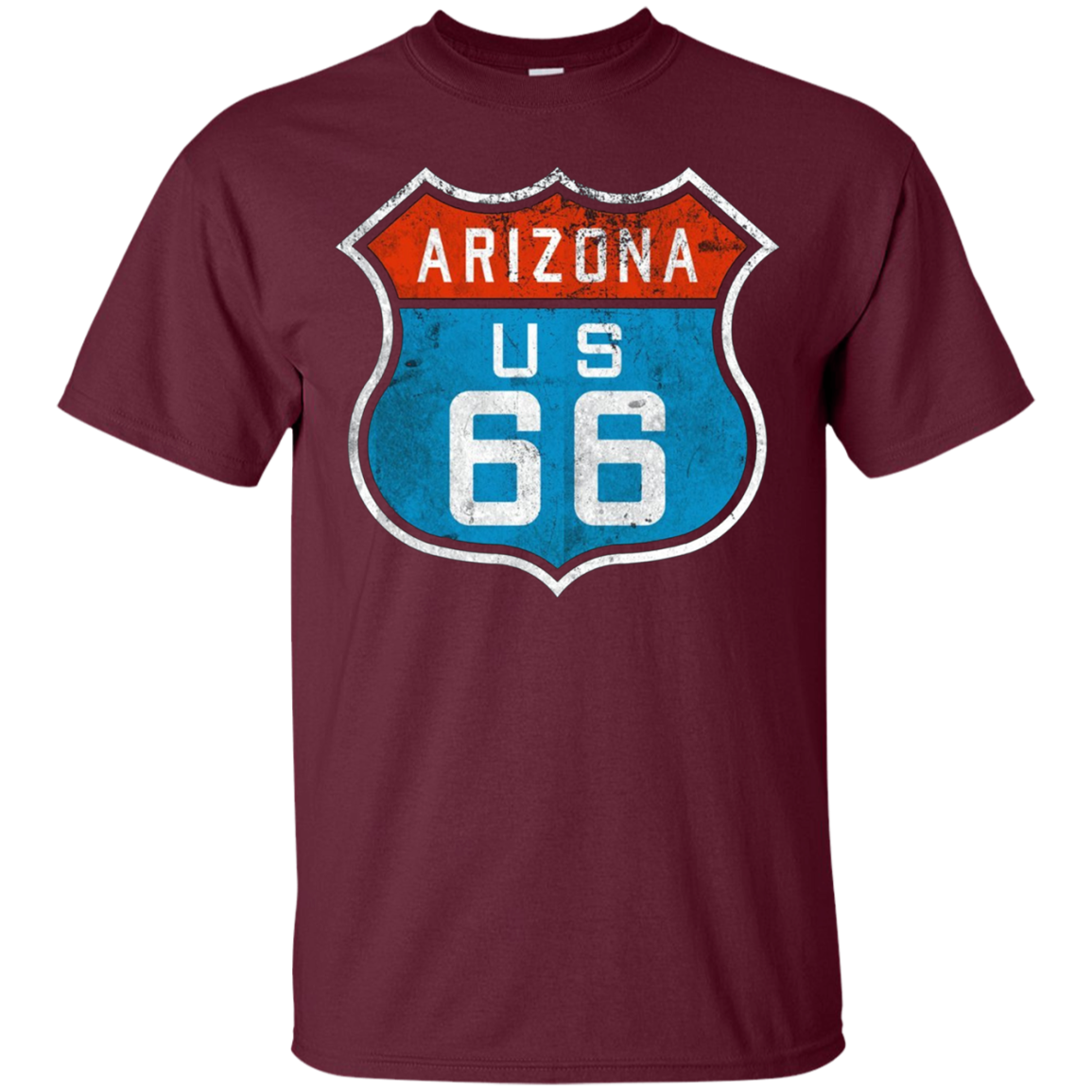 Arizona Route 66. Retro, Vintage, Distressed Grunge Tee
