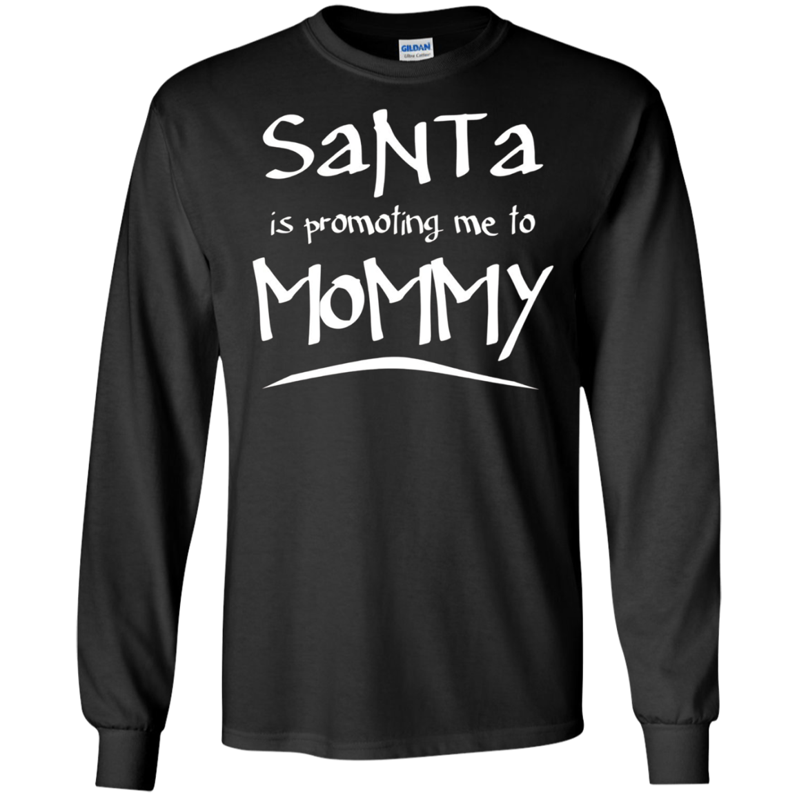 Santa Is Promoting Me To Mommy T-Shirt | Christmas Tee