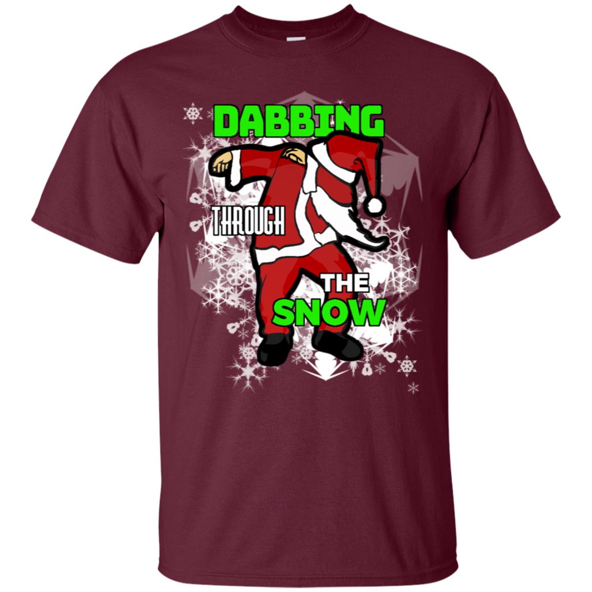 Santa Dabbing Through The Snow Cute Christmas Tee Shirt