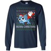 Image of Santa Riding Dolphin Merry Xmas Gift Tshirt