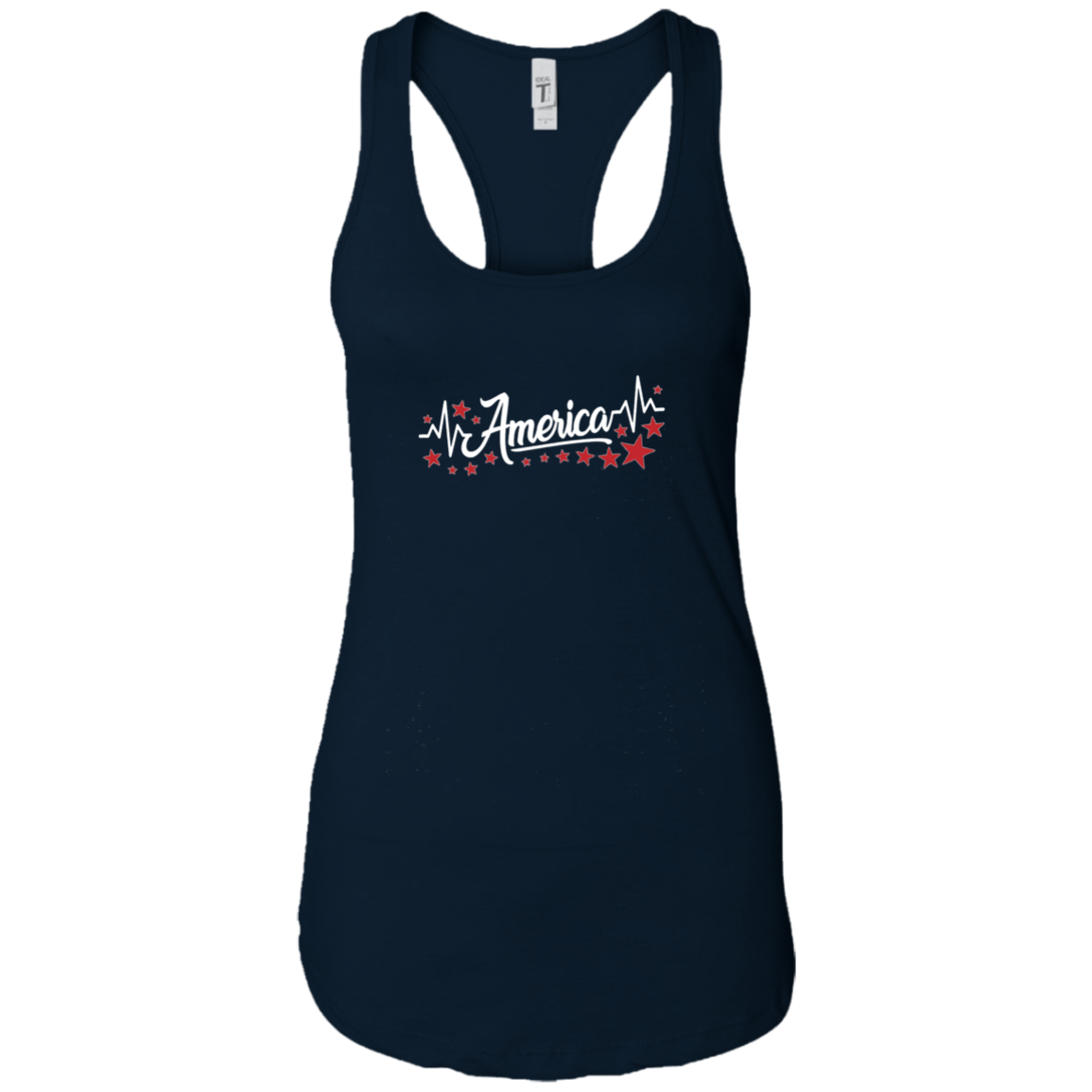 America Heartbeat Red Long Sleeve Fourth July Outfit Stars