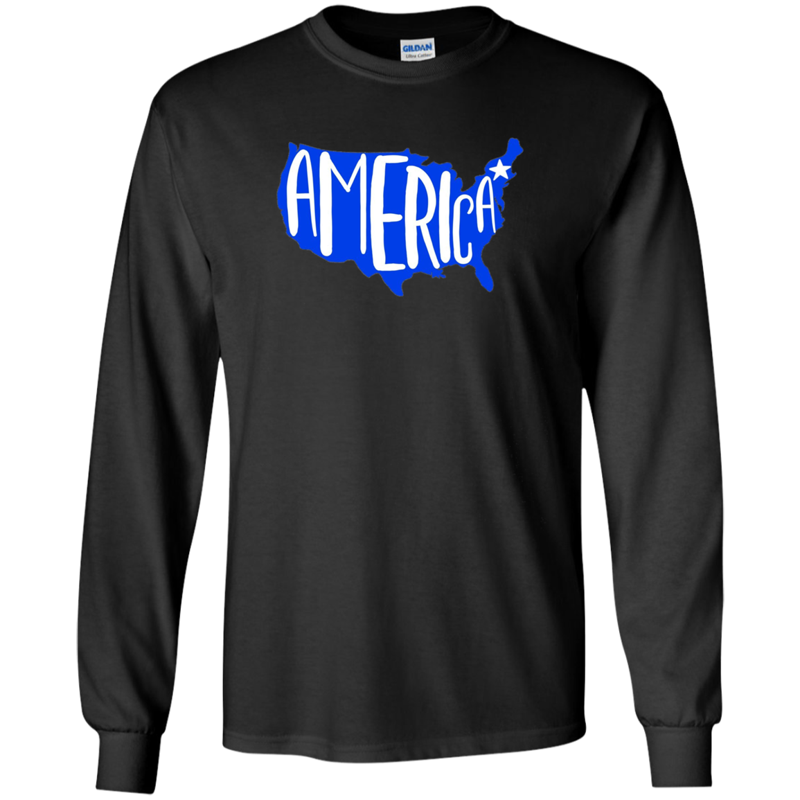 America USA Flag 4th of July Independence Day Long Sleeve