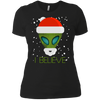 Image of Alien Funny Christmas Tee Shirt I Believe Cute Ufo Gift