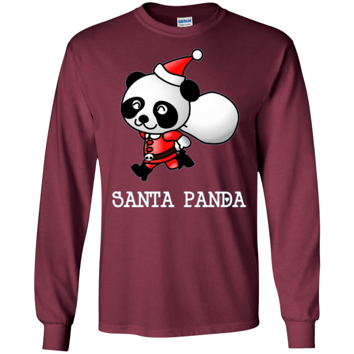 Santa Panda Cute Panda Bear Christmas T-Shirt