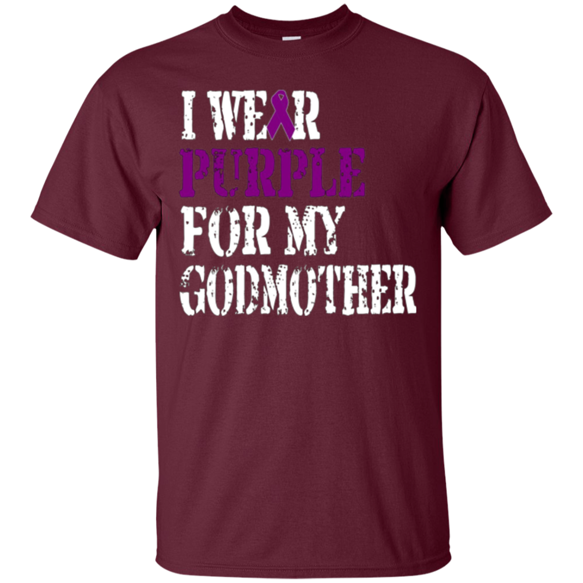Alzheimer's Awareness T-shirt I Wear Purple For My Godmother