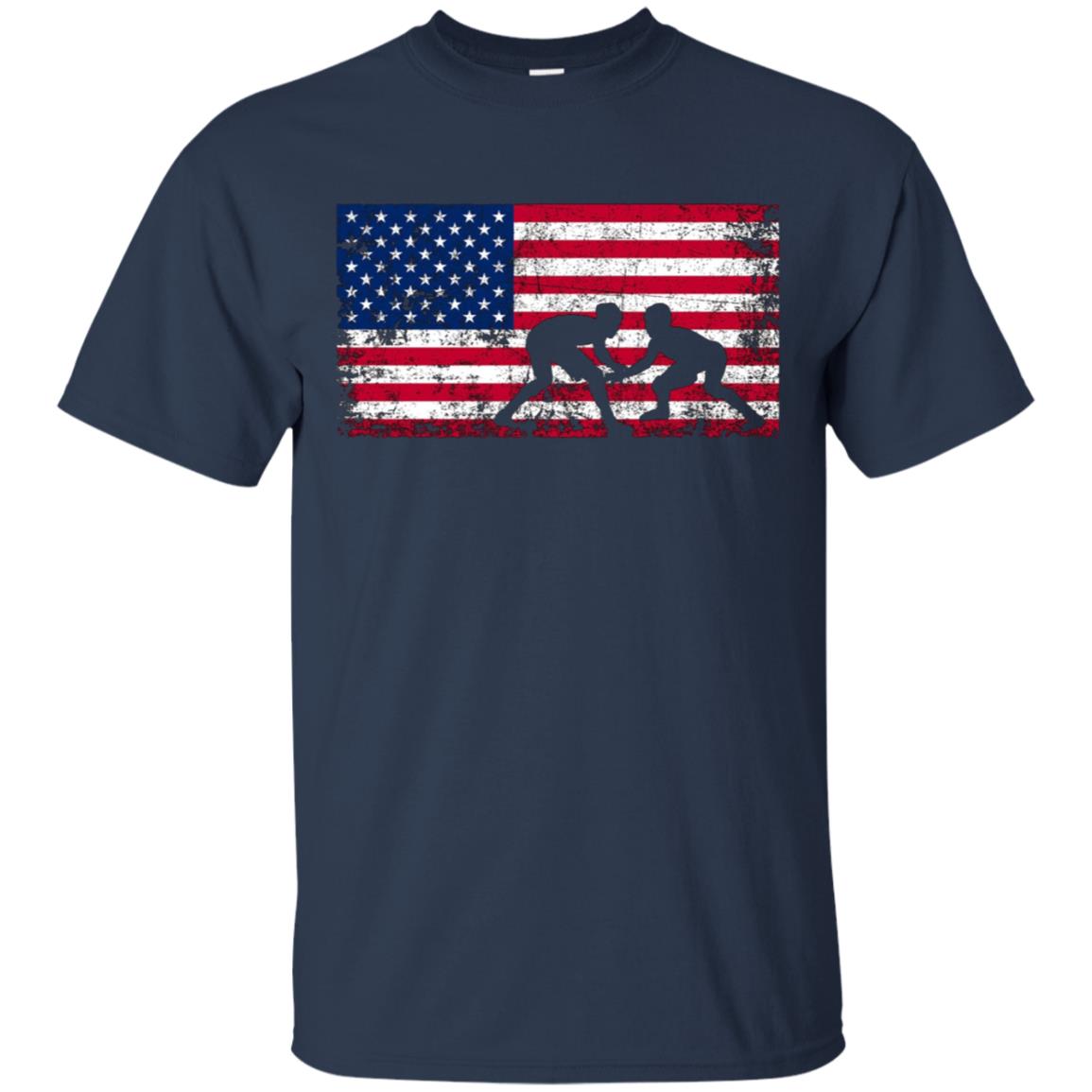 American Flag Wrestling T-shirt Wrestling Gift