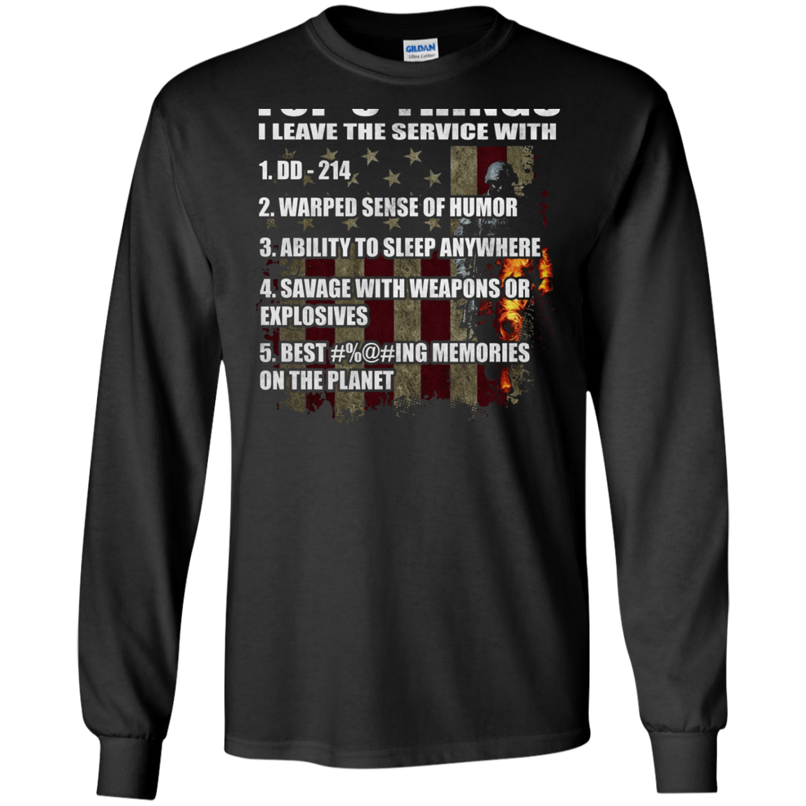 5 Things I Leave The Service With T-shirt Fantastic Veteran