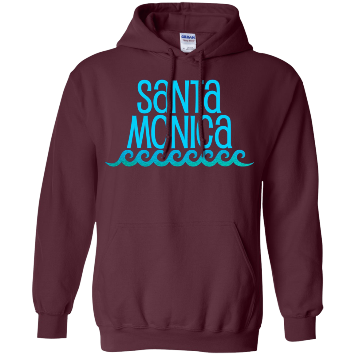Santa Monica Beach Long Sleeve T-Shirt Waves Surf Tee Shirt